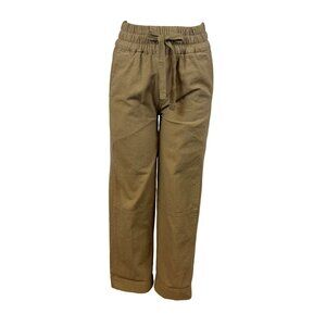Everlane Women’s Camel Cotton Relaxed Elastic Waist Pants Drawstring Size XS